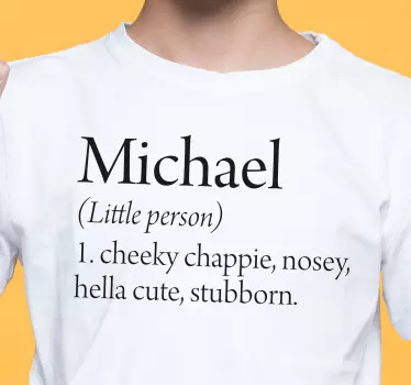 Baby t-shirt med personlig lille person - TenStickers