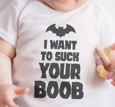 Baby t-shirt med sød babyhumor - TenStickers