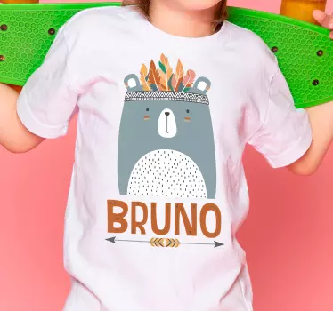 Baby t-shirt med sød bjørn grafik - TenStickers