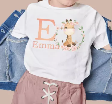Baby t-shirt med sødt girafdesign - TenStickers