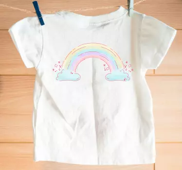 Baby t-shirt regnbuemolnens trend - TenStickers