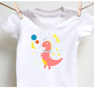 Baby t-shirt rummet dino eventyr - TenStickers