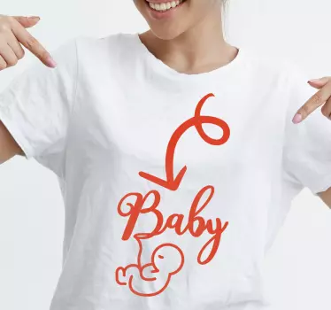 Baby t-shirt sød baby meddelelse - TenStickers