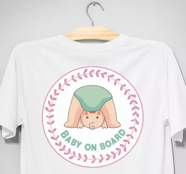 Baby t-shirt sød baby ombord - TenStickers