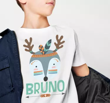 Baby t-shirt sød dyreven ven - TenStickers