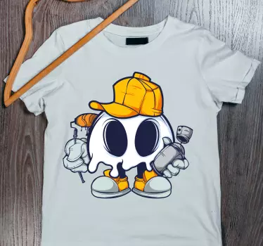 Baby t-shirt sød spøgelsesmaler - TenStickers