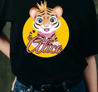 Baby t-shirt sød tiger prinsesse - TenStickers