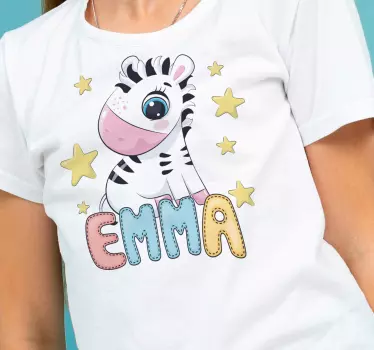 Baby t-shirt sød zebra karakter - TenStickers
