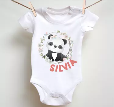 Baby t-shirt sødt panda sæt - TenStickers
