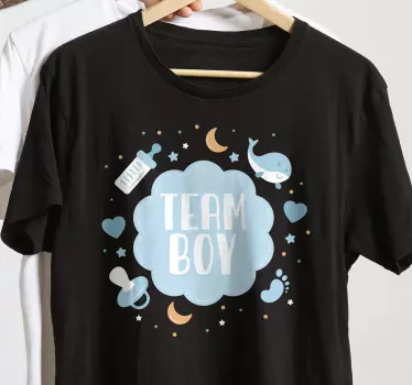 Baby t-shirt team dreng sjov - TenStickers