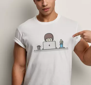 Bærbar medarbejder original t shirt - TenStickers