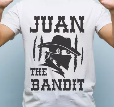 Bandit med navnet t-shirt design - TenStickers