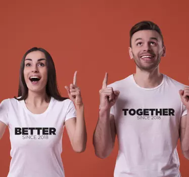 Bedre togheter par t-shirt - TenStickers