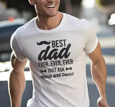 Bedste far fars dag t-shirt - TenStickers