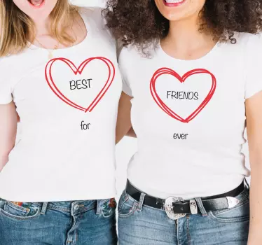 Bedste venner for evigt t-shirt - TenStickers