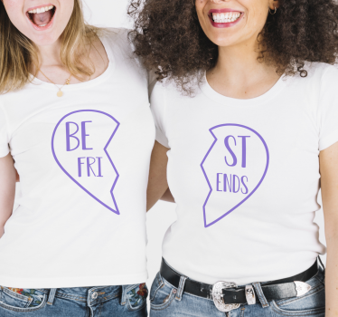 Bedste venner matchende t-shirts par t-shirt - TenStickers