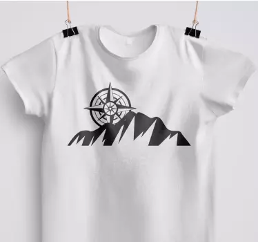 Bjerg og kompas original t-shirt - TenStickers