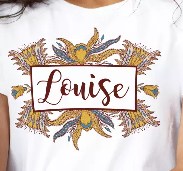 Blomster dekoreret design personlig t-shirt - TenStickers