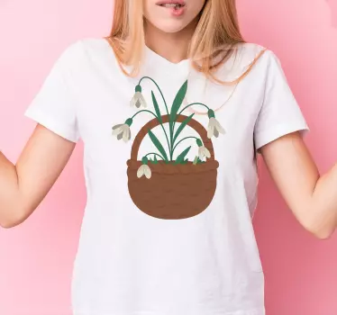 Blomsterkurv original t-shirt - TenStickers