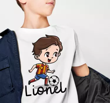 Børne fodboldspiller T-shirts med navn - TenStickers