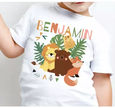 Børnet-shirt med charmerende væsenvenner - TenStickers
