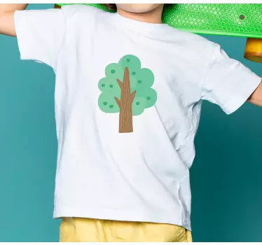 Børnet-shirt med grønt trædesign - TenStickers