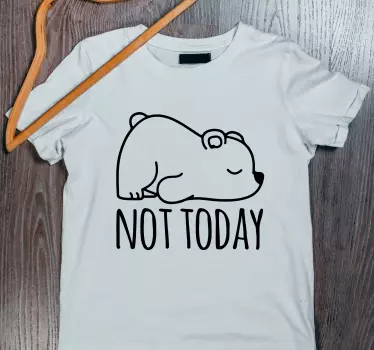 Børnet-shirt med illustration af sovende bjørn - TenStickers