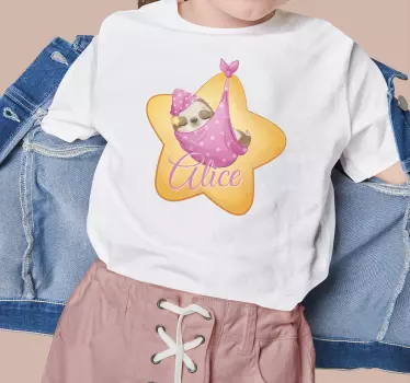 Børns t-shirt med afslappet dovendyr design - TenStickers
