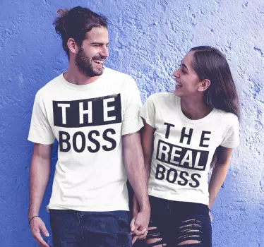 Boss og ægte bosspar t-shirt - TenStickers