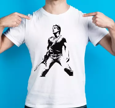Bruce springsteen sort og hvid t-shirt - TenStickers