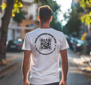 Business qr-kode t shirt original - TenStickers