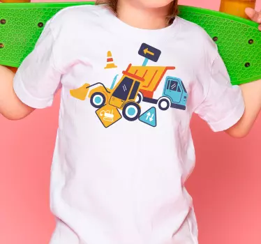 Byggekøretøj t-shirt til børn - TenStickers