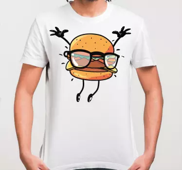 Cheesy burger graffiti tegneserie t-shirt - TenStickers