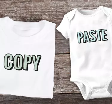 Copy paste far og søn tøj t shirt - TenStickers