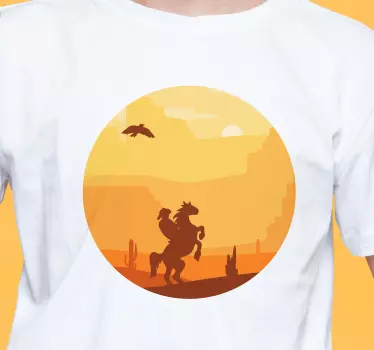 Cowboy solnedgangseventyr original t-shirt - TenStickers