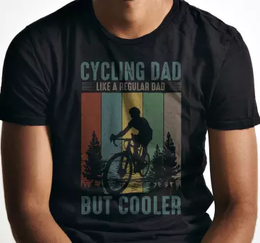 Cyklende far fars dag t-shirt - TenStickers