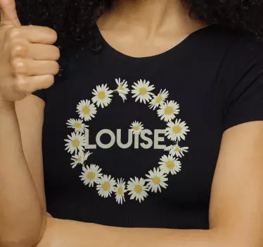 Daisy krone med navn personlig t-shirt - TenStickers