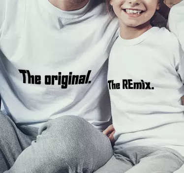 Den originale og remix far og søn matchende skjorter - TenStickers