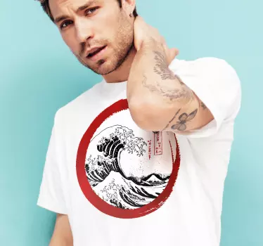 Den store bølge af kanagawa t-shirt - TenStickers