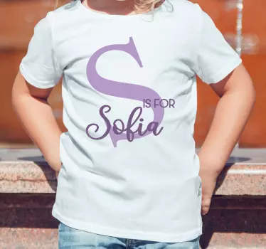 Design med begyndelsesbogstav T-shirts med navn - TenStickers