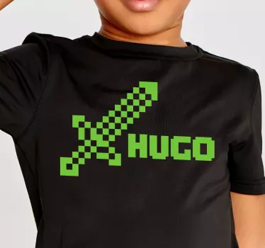 Diamant sværd T-shirts med navn - TenStickers