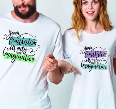 Din begrænsning fantasi citat par t-shirt - TenStickers
