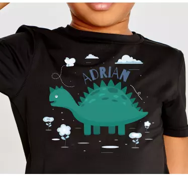 Dinosaur med personligt navn børnetrøje - TenStickers