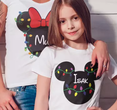 Disney jul familie mor og datter skjorte - TenStickers