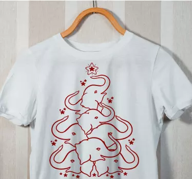 Elefant juletræ skjorter - TenStickers