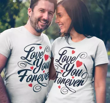 Elsker dig for evigt par t-shirt - TenStickers