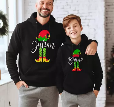 Nisse far og søn tøj jule t shirt - TenStickers