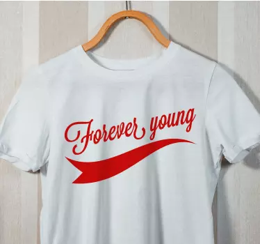 Evigt ung rød t-shirt - TenStickers