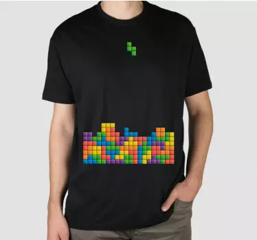 Faldende tetris t-shirt - TenStickers