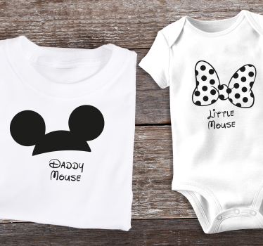 Familiemedlemmer micky mus mor og datter skjorte - TenStickers